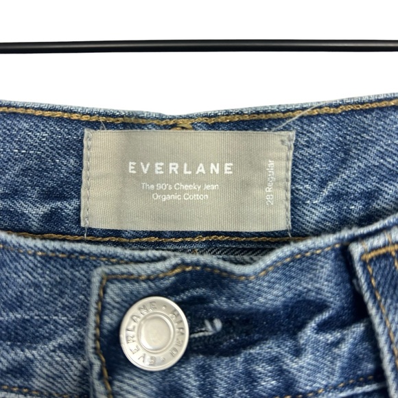 Everlane Womens medium wash The 90s cheeky straight jean size 28 button fly - Picture 4 of 9